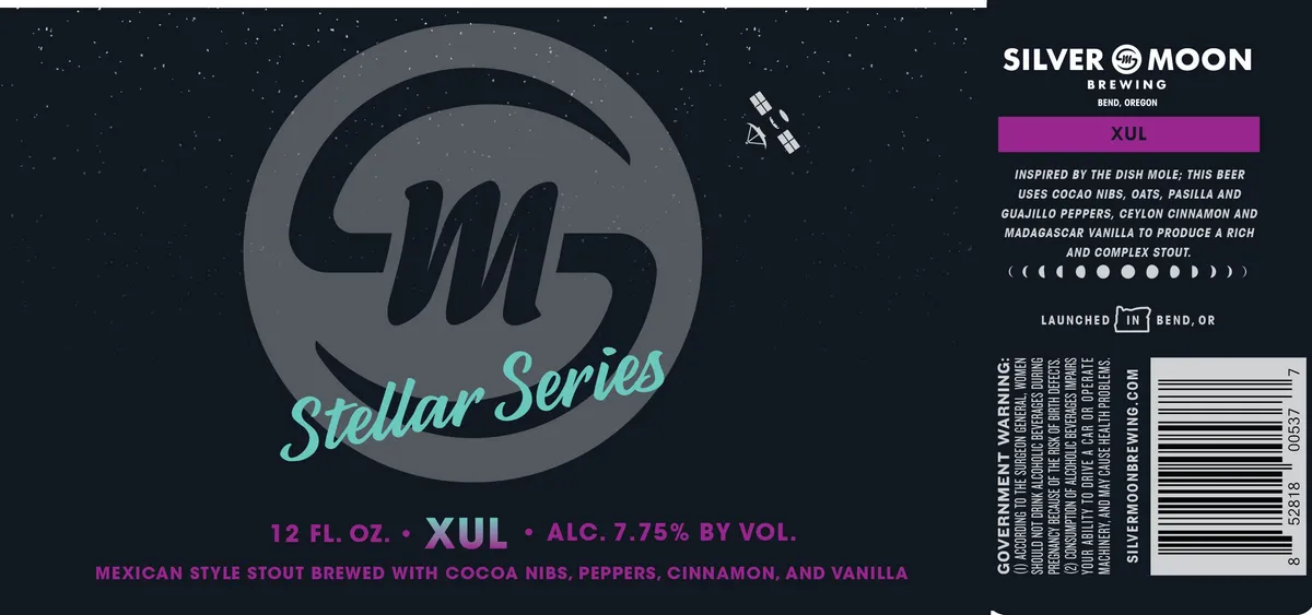 Xul Mexican Style Stout Brewed with Cocoa Nibs, Peppers, Cinnamon, and Vanilla — full label as filed with TTB