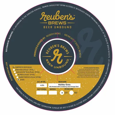 Holiday Gose label