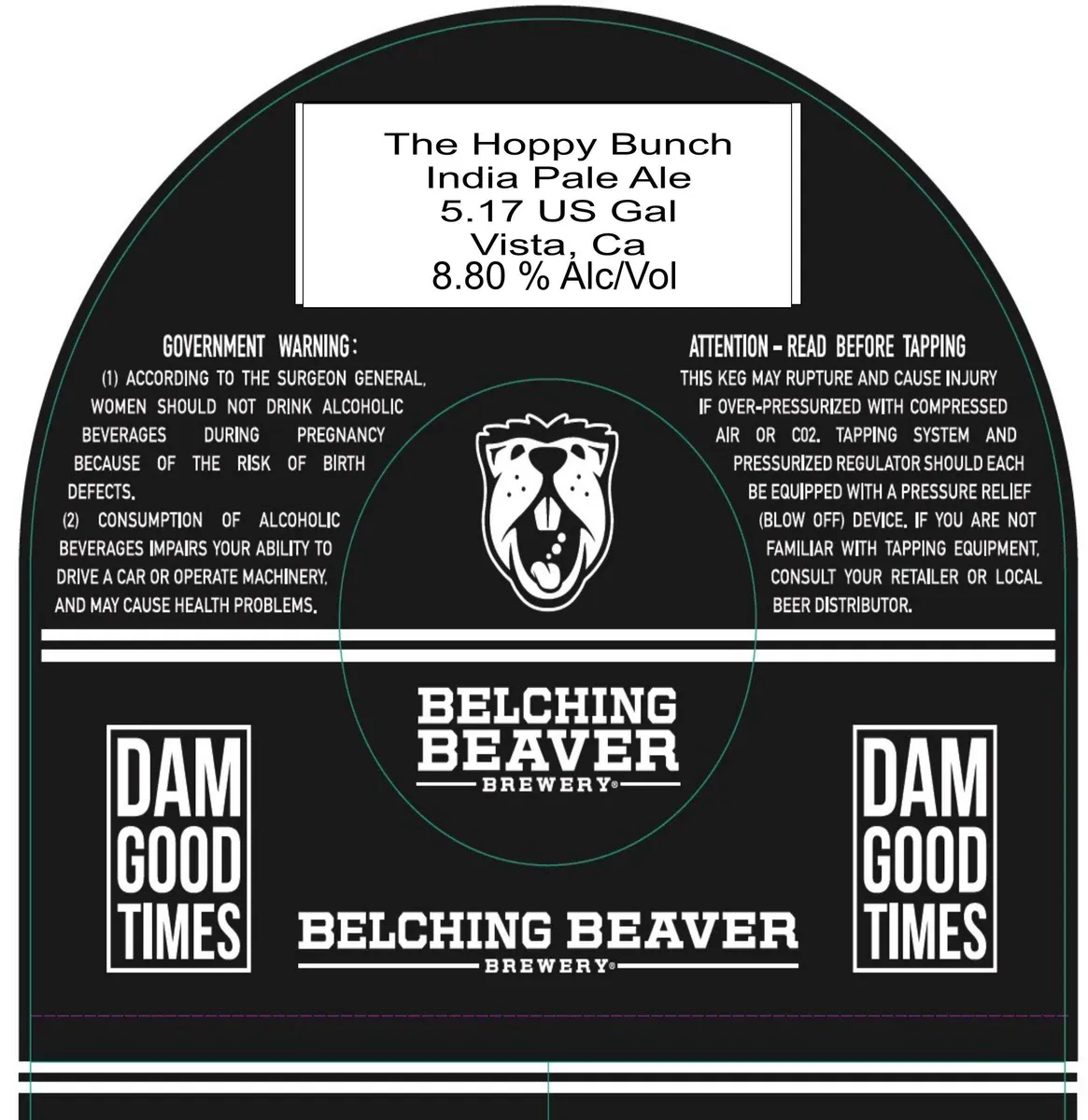The Hoppy Bunch — full label as filed with TTB
