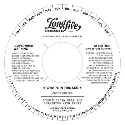 Cryoberries label