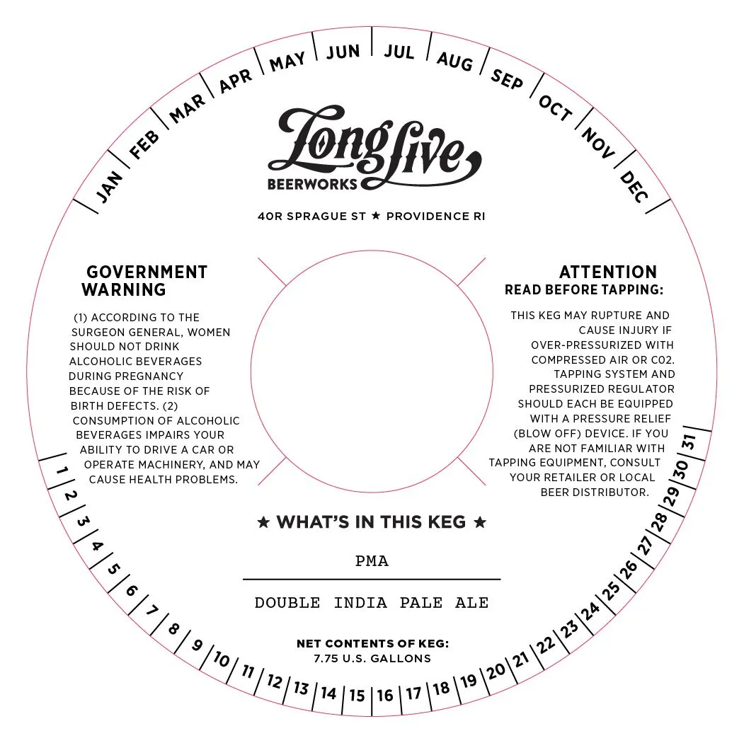 PMA — full label as filed with TTB