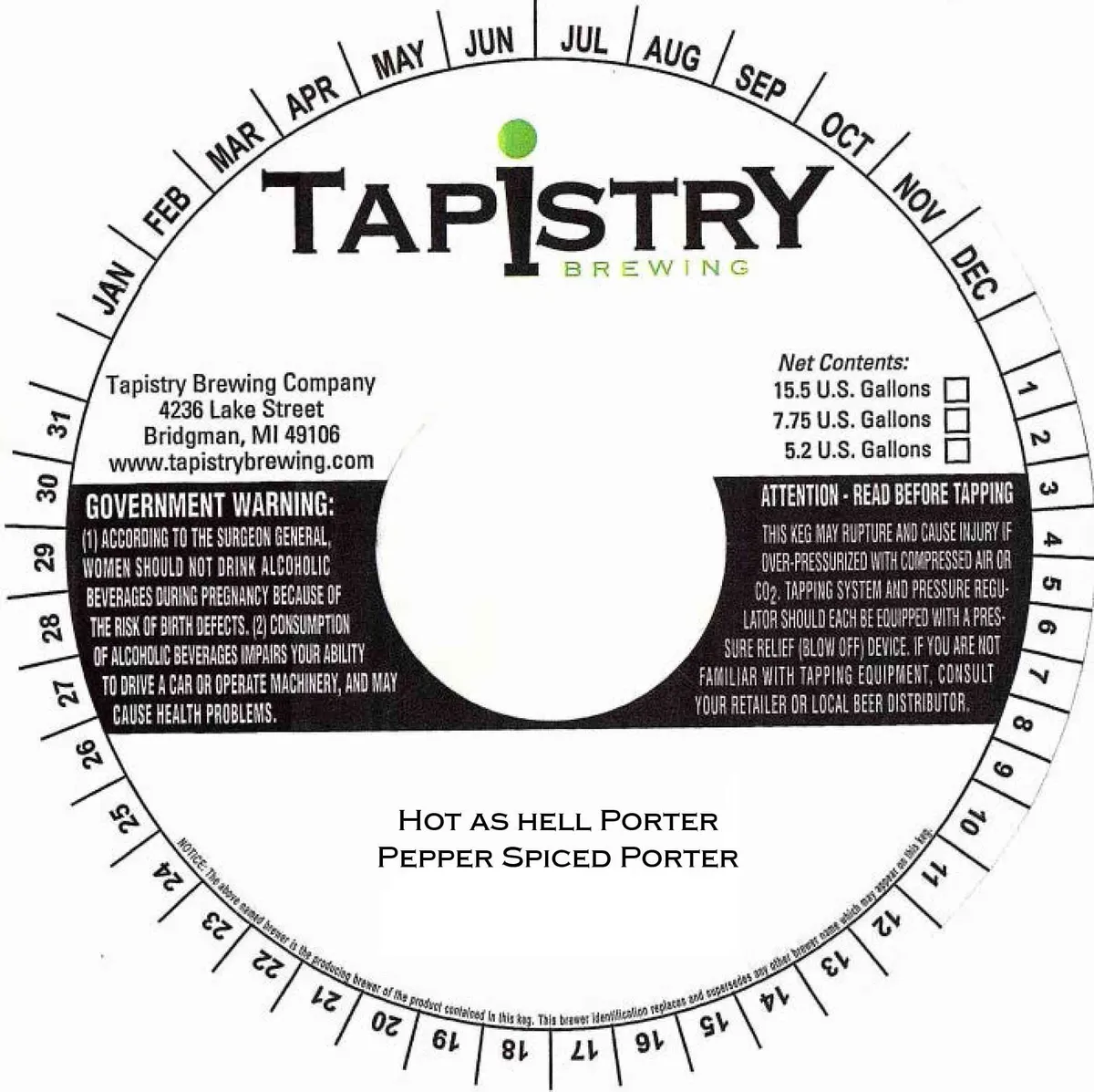 Hot As Hell Porter — full label as filed with TTB