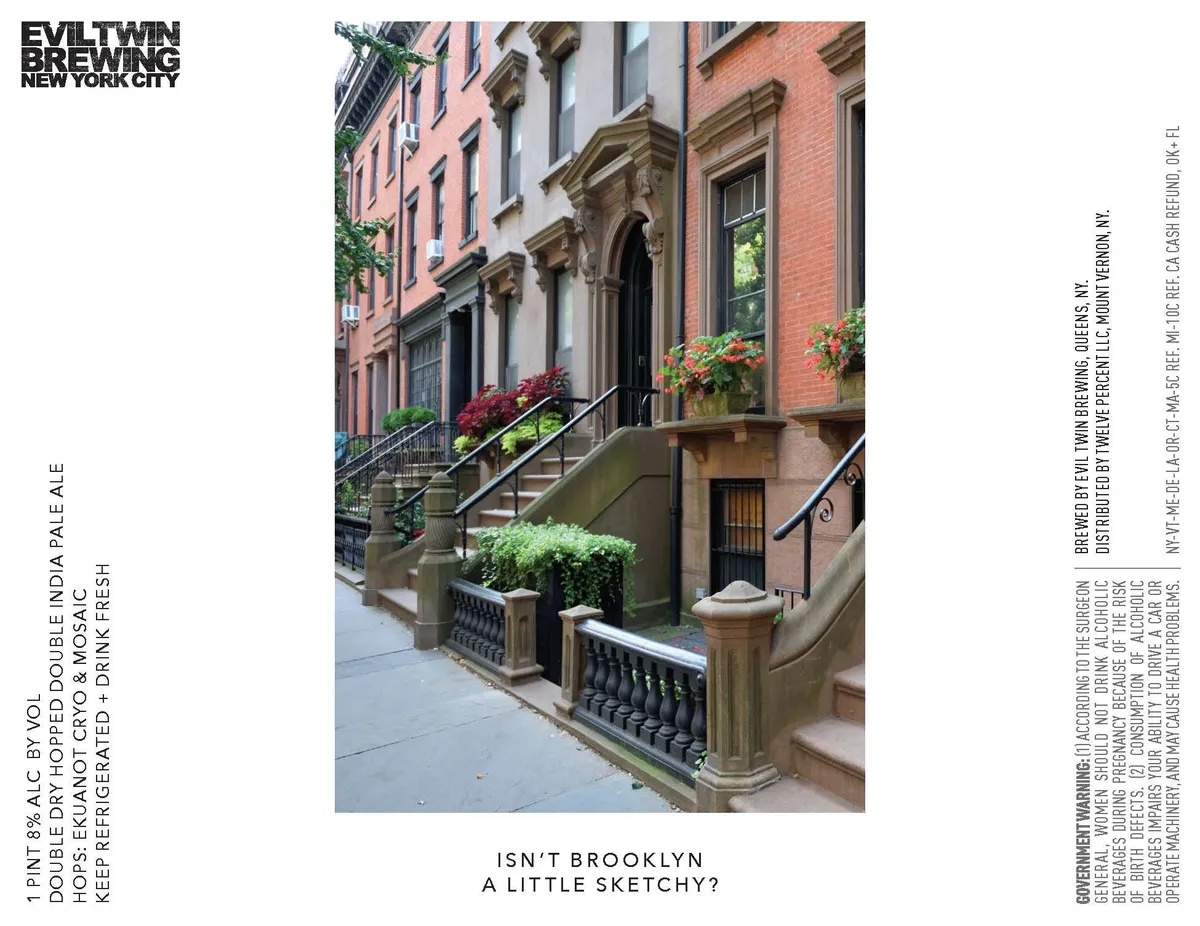 Isn't Brooklyn A Little Sketchy? — full label as filed with TTB