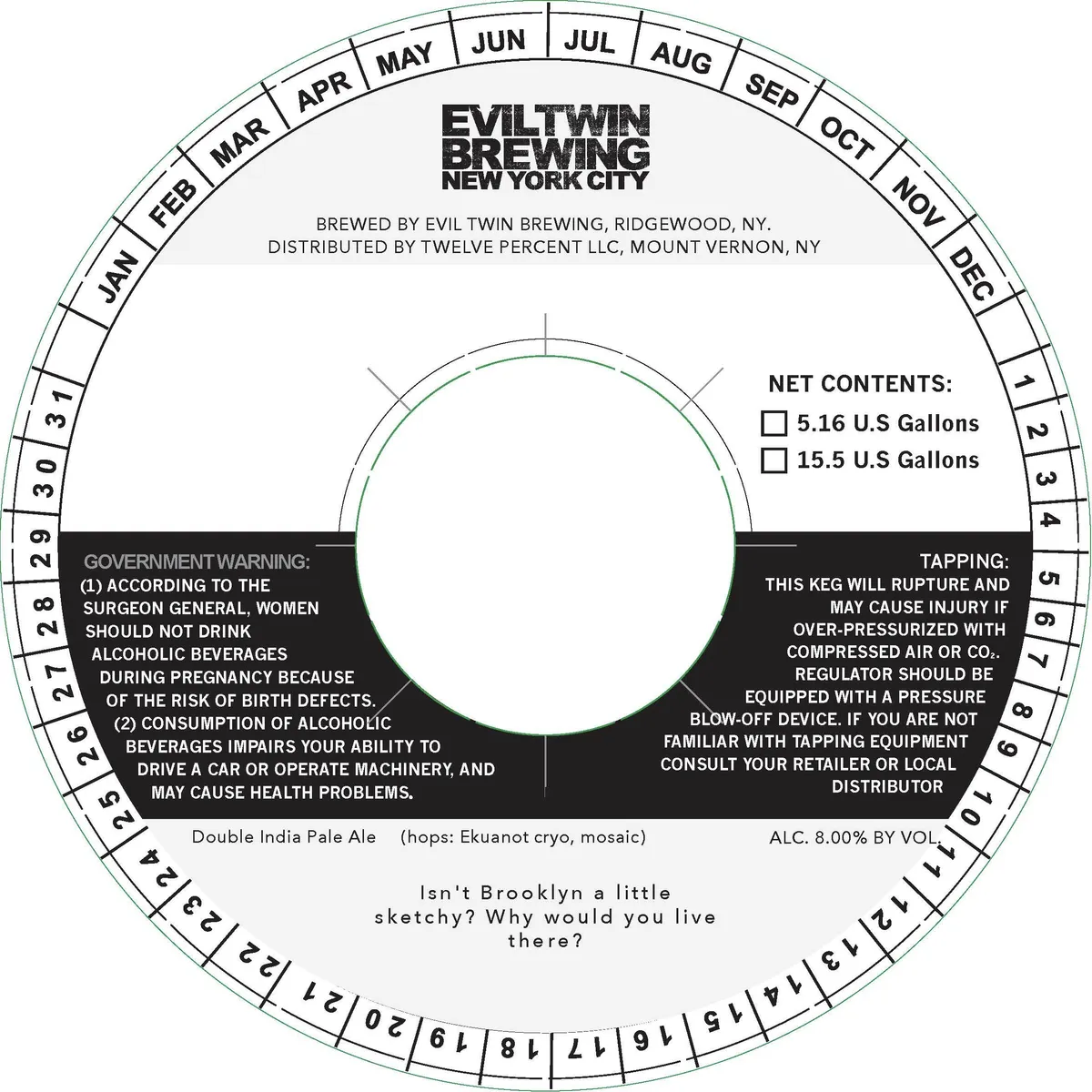Isn't Brooklyn a Little Sketchy? — full label as filed with TTB