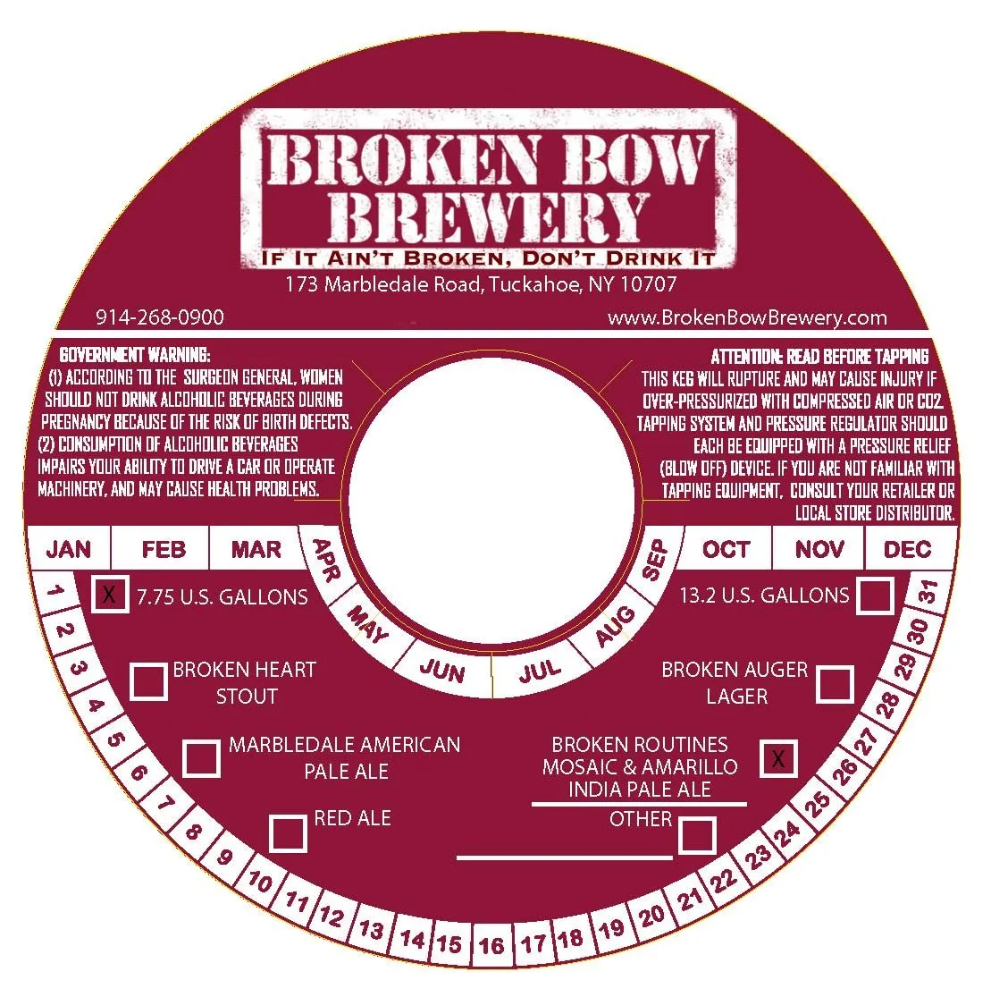Mosaic & Amarillo — full label as filed with TTB