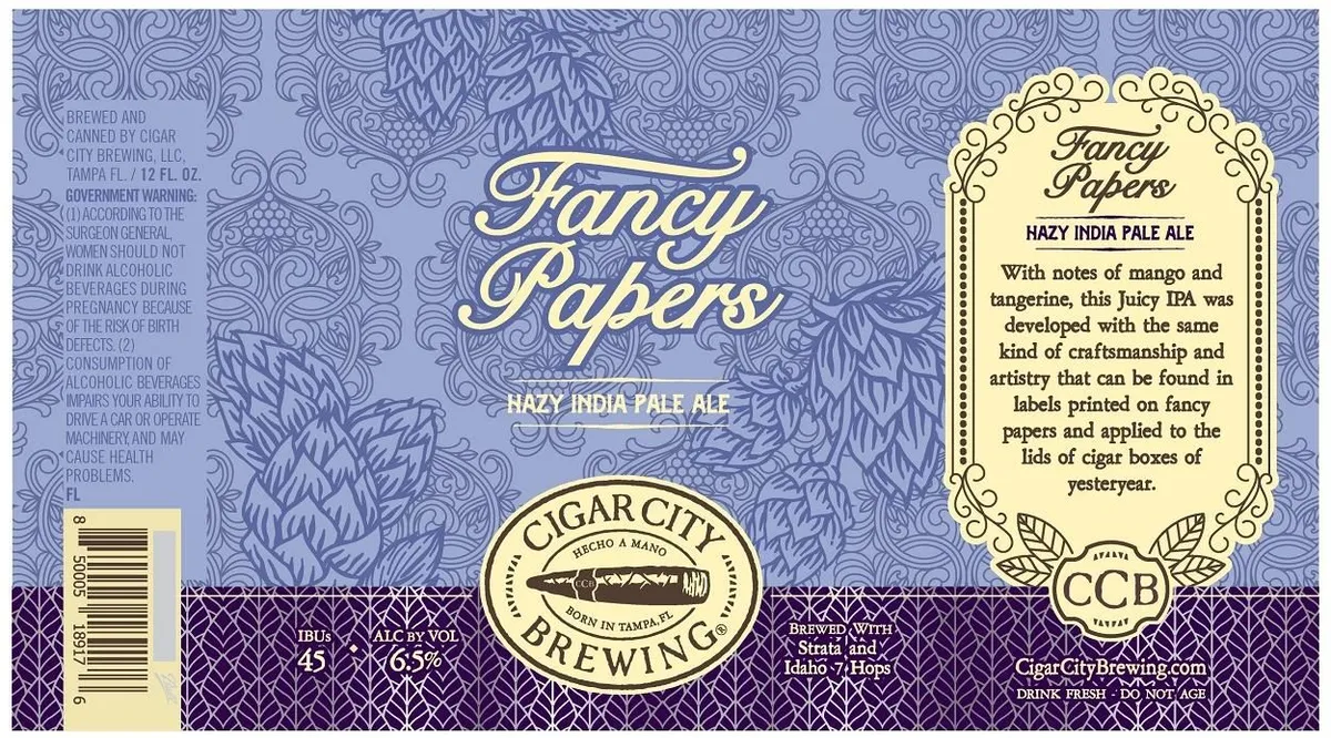 Fancy Papers — full label as filed with TTB