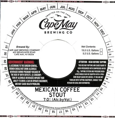 Mexican Coffee Stout label