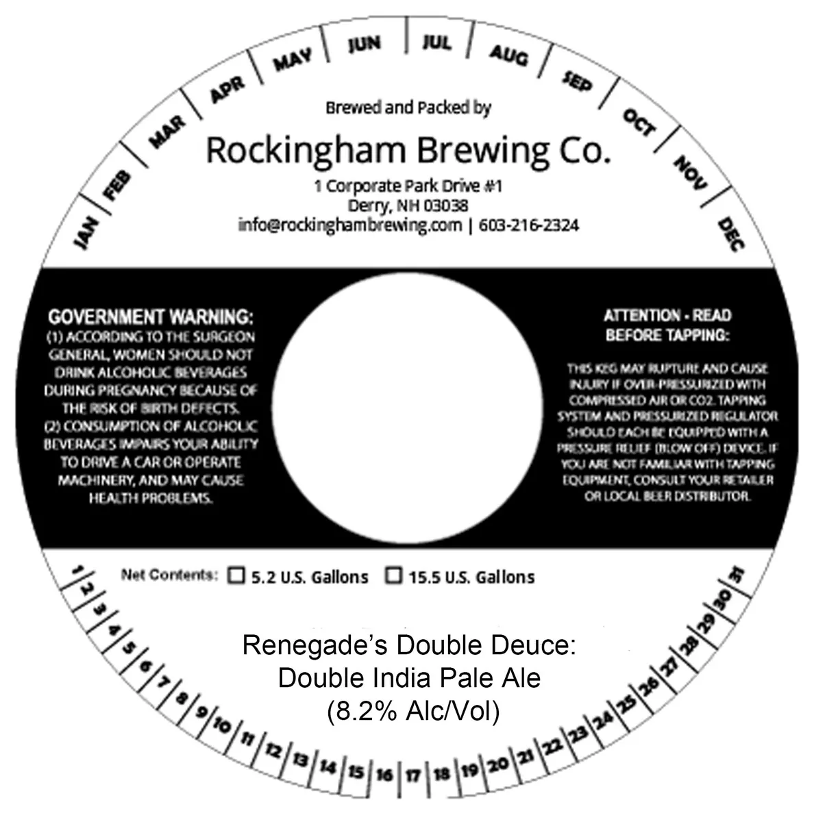 Renegade'S Double Deuce Double India Pale Ale — full label as filed with TTB