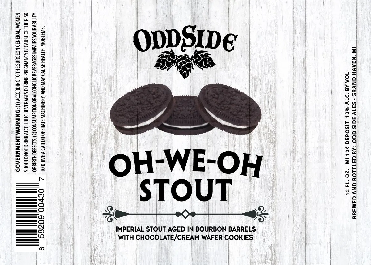 Oh-We-Oh Stout — full label as filed with TTB