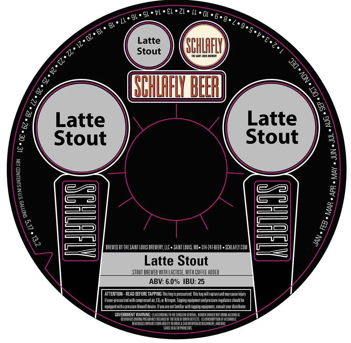 Latte Stout — full label as filed with TTB
