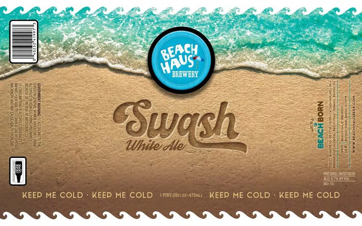 Swash White Ale — full label as filed with TTB