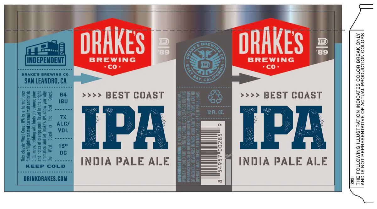 Best Coast IPA — full label as filed with TTB