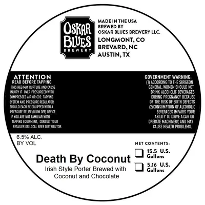 Death By Coconut label