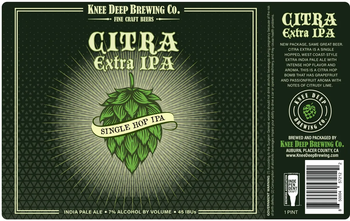 Citra Extra IPA — full label as filed with TTB