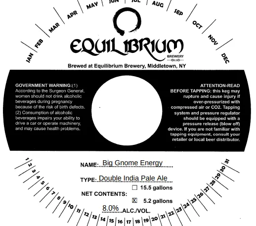 Big Gnome Energy — full label as filed with TTB