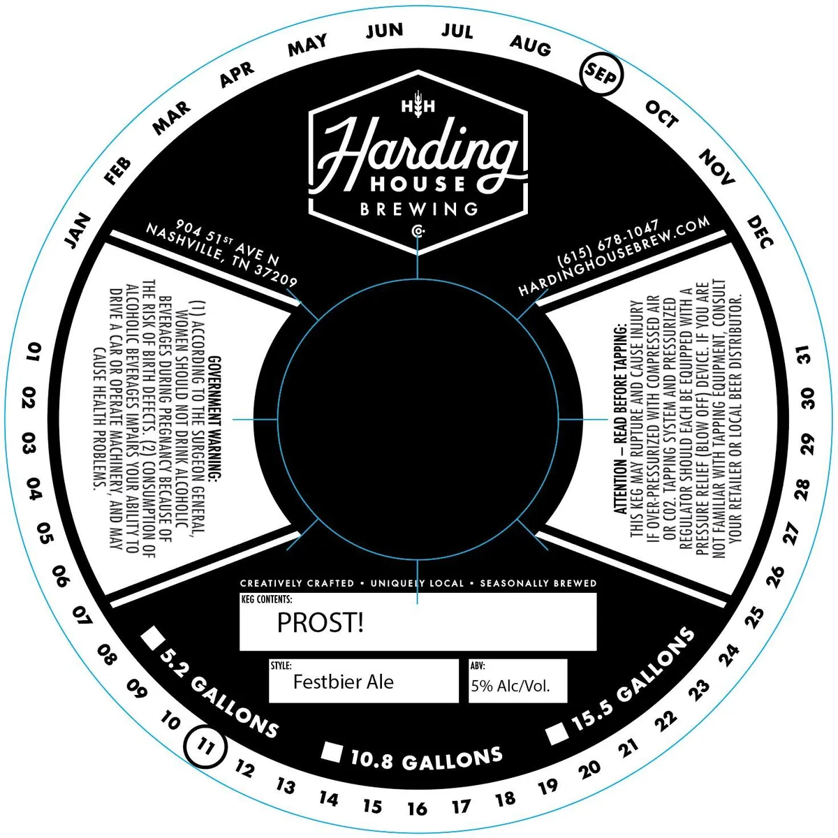 Prost! — full label as filed with TTB