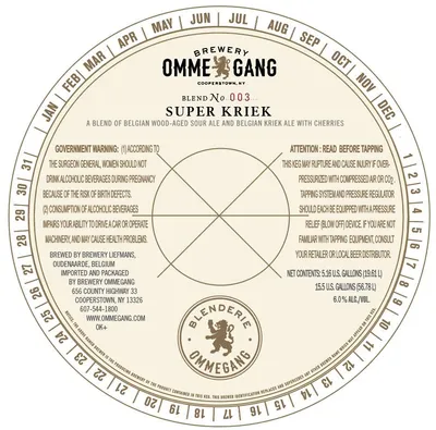 Super Kriek label