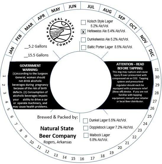 Hefeweiss Ale — full label as filed with TTB