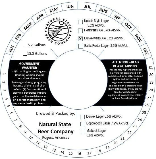 Dunkelweiss Ale — full label as filed with TTB