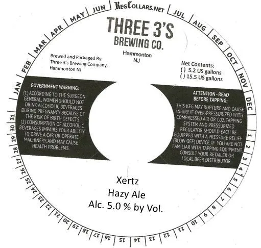Xertz — full label as filed with TTB