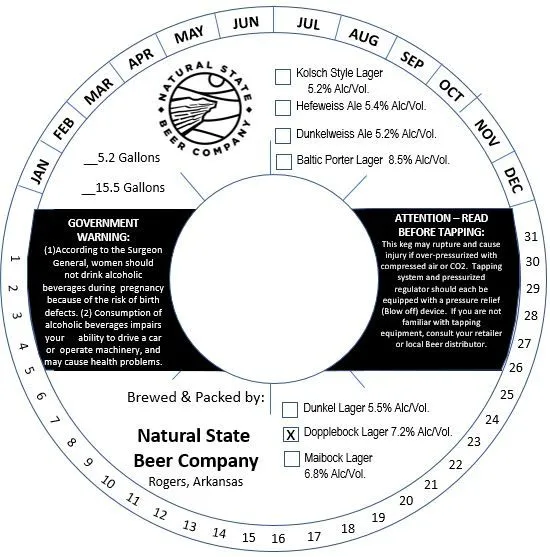 Doppelbock Lager — full label as filed with TTB
