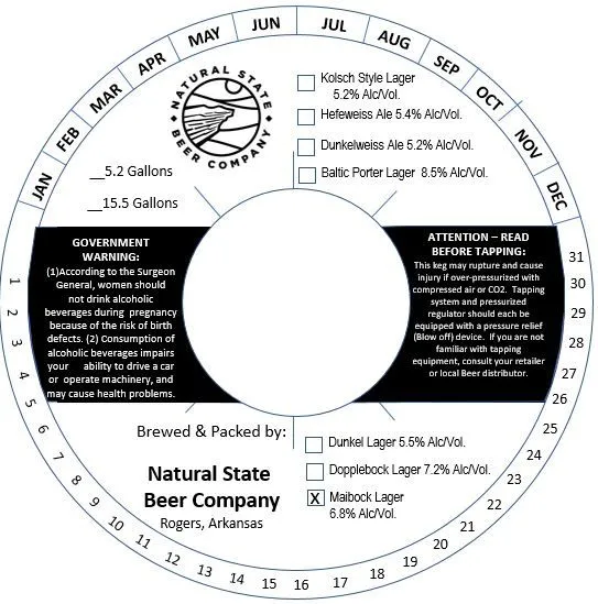 Maibock Lager — full label as filed with TTB