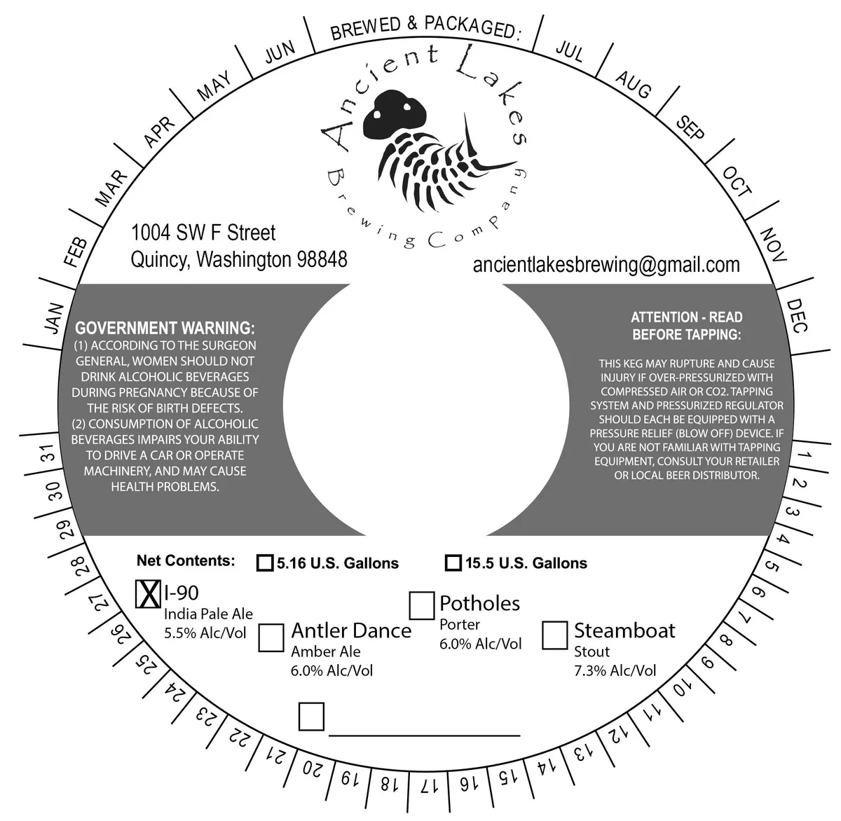 I-90 — full label as filed with TTB