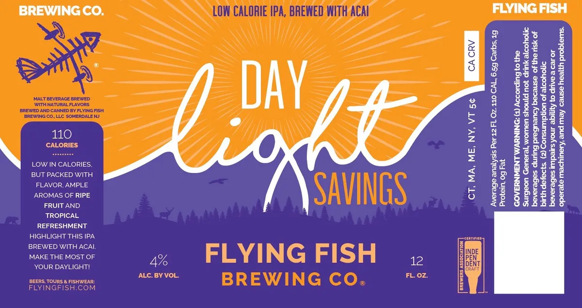Daylight Savings — full label as filed with TTB