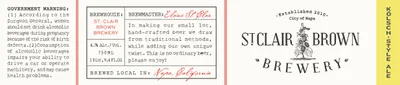 St. Clair Brown label