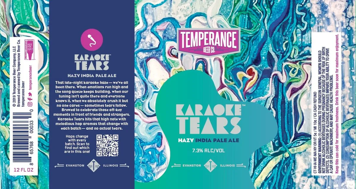 Karaoke Tears Hazy India Pale Ale — full label as filed with TTB