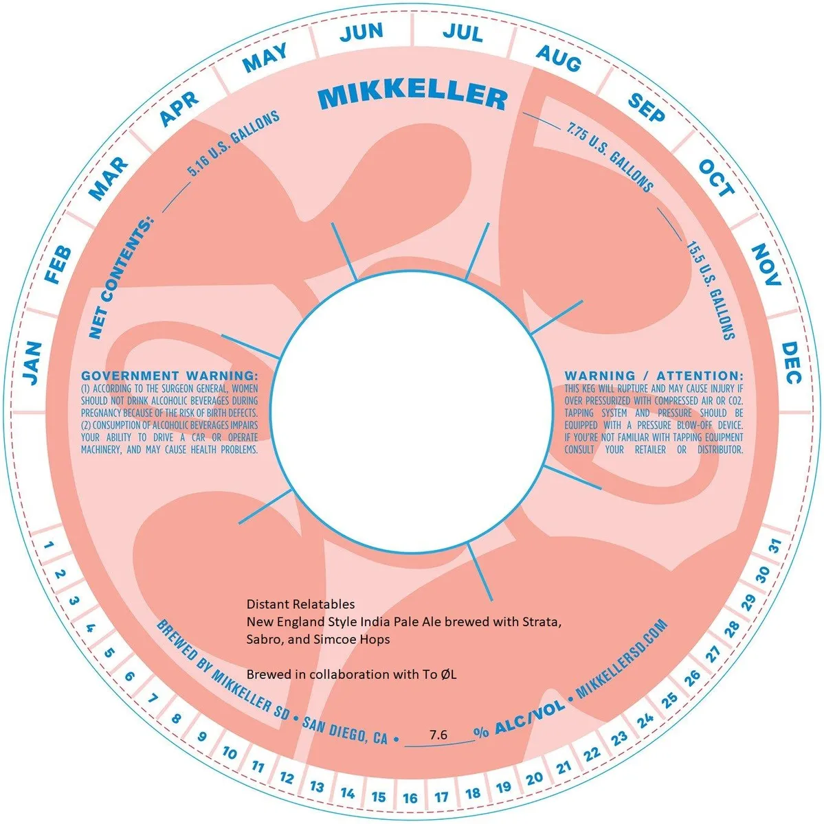 Distant Relatables — full label as filed with TTB