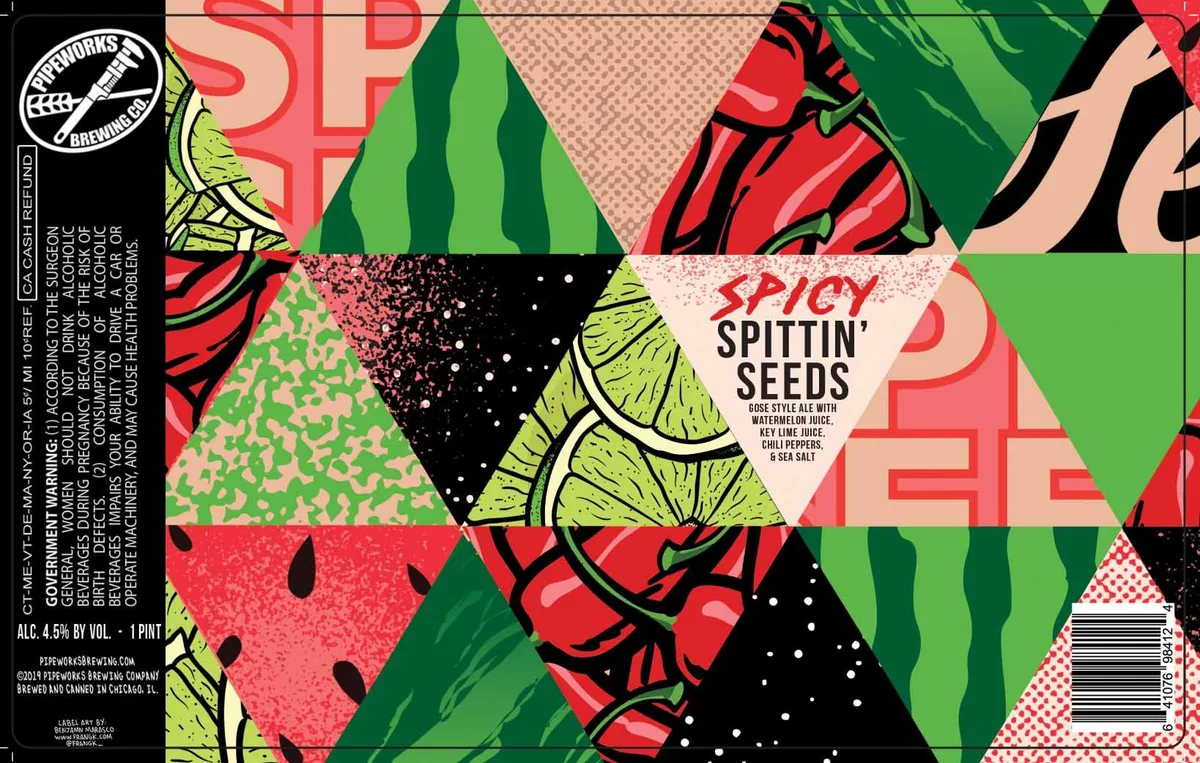 Spicy Spittin' Seeds — full label as filed with TTB