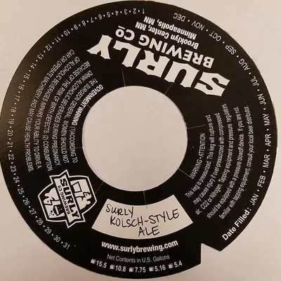 Surly Kolsch-Style Ale label