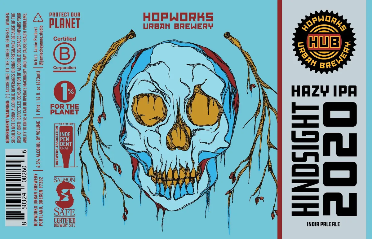 Hindsight 2020 Hazy IPA — full label as filed with TTB