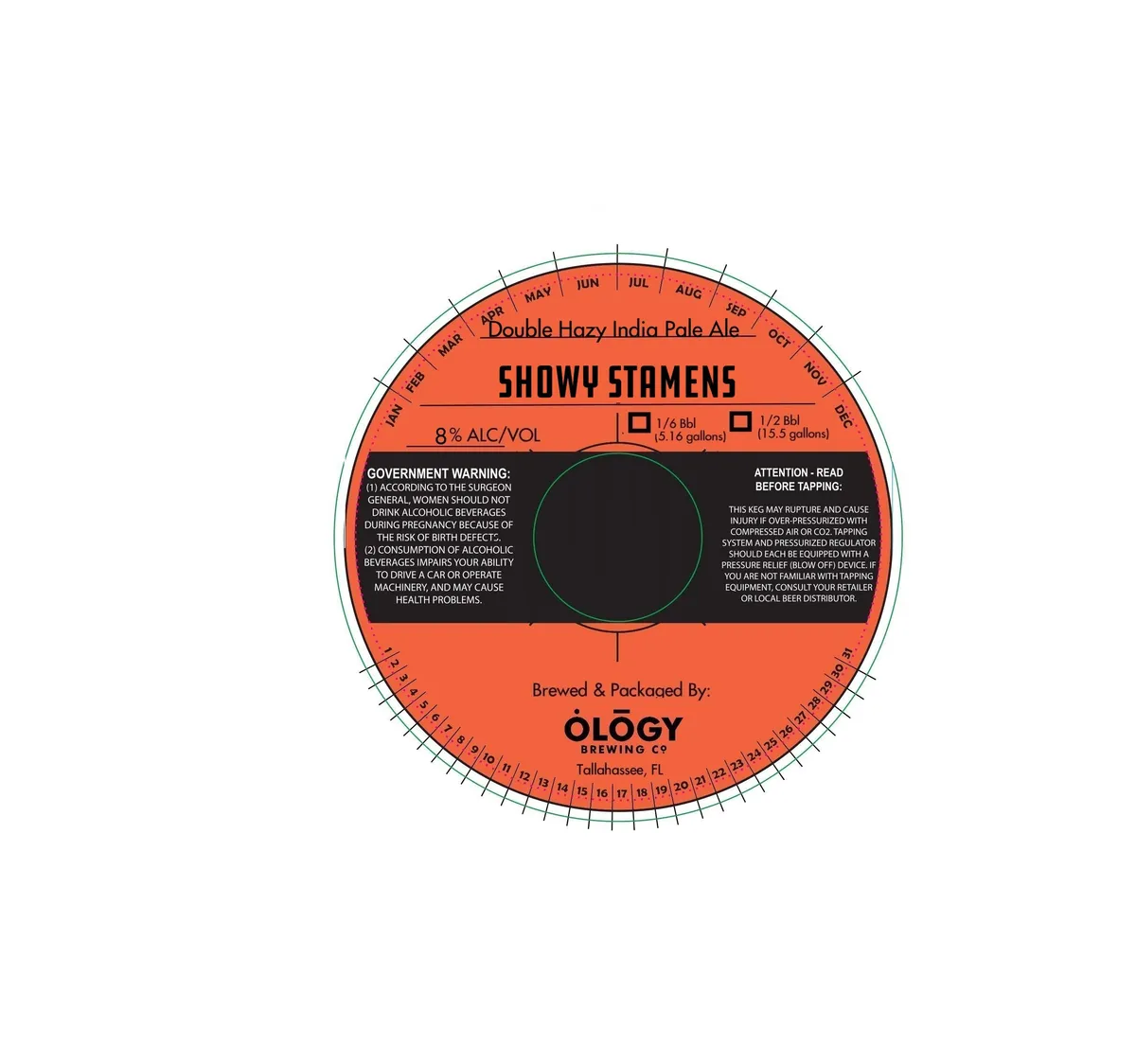 Showy Stamens — full label as filed with TTB