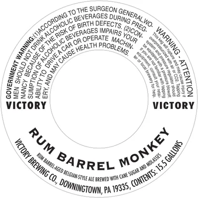 Rum Barrel Monkey label