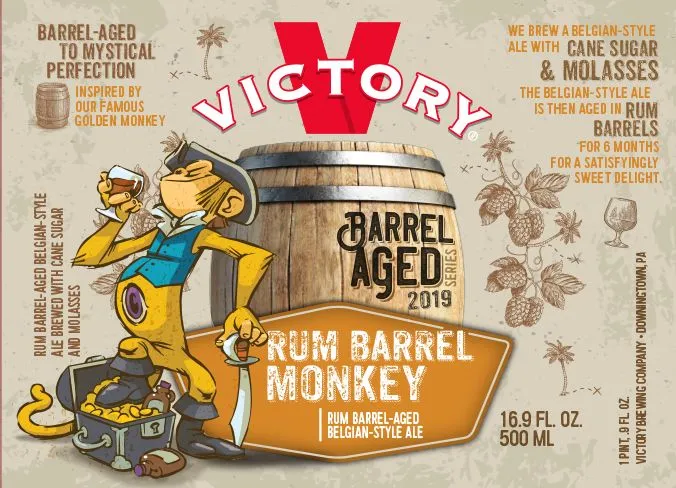 Rum Barrel Monkey — full label as filed with TTB