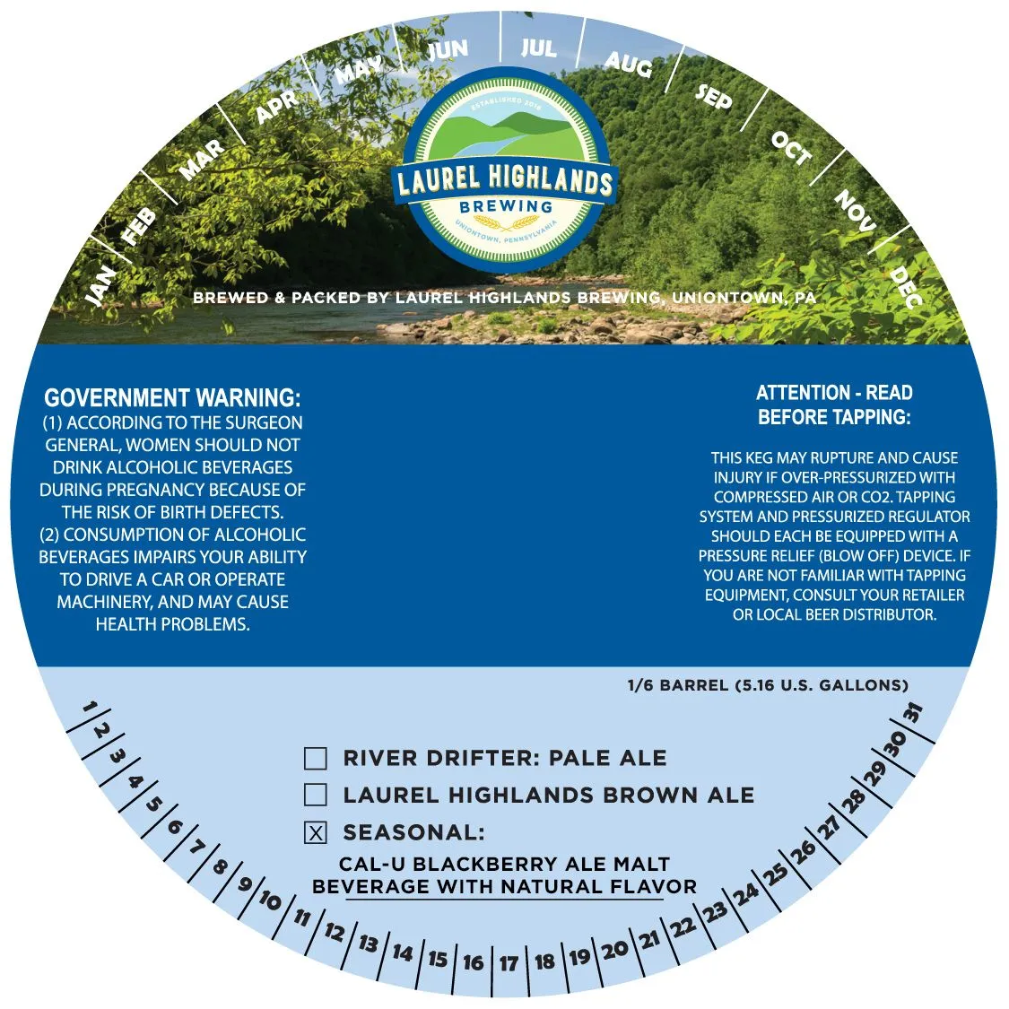 Cal-U Blackberry Ale Malt Beverage With Natural Flavor — full label as filed with TTB