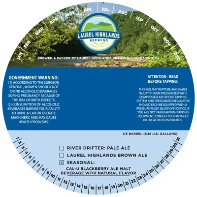 Cal-U Blackberry Ale Malt Beverage With Natural Flavor label