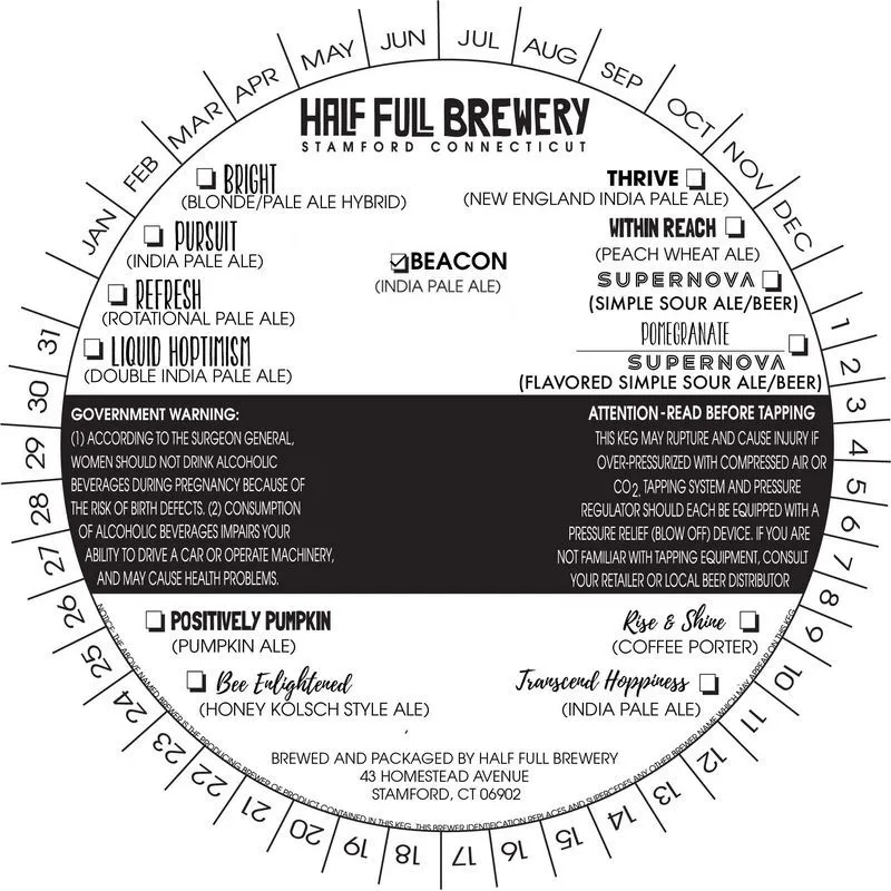 Beacon India Pale Ale — full label as filed with TTB