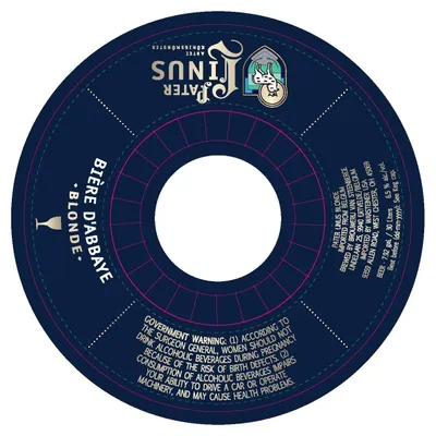 Pater Linus Biere d'Abbaye Blonde label