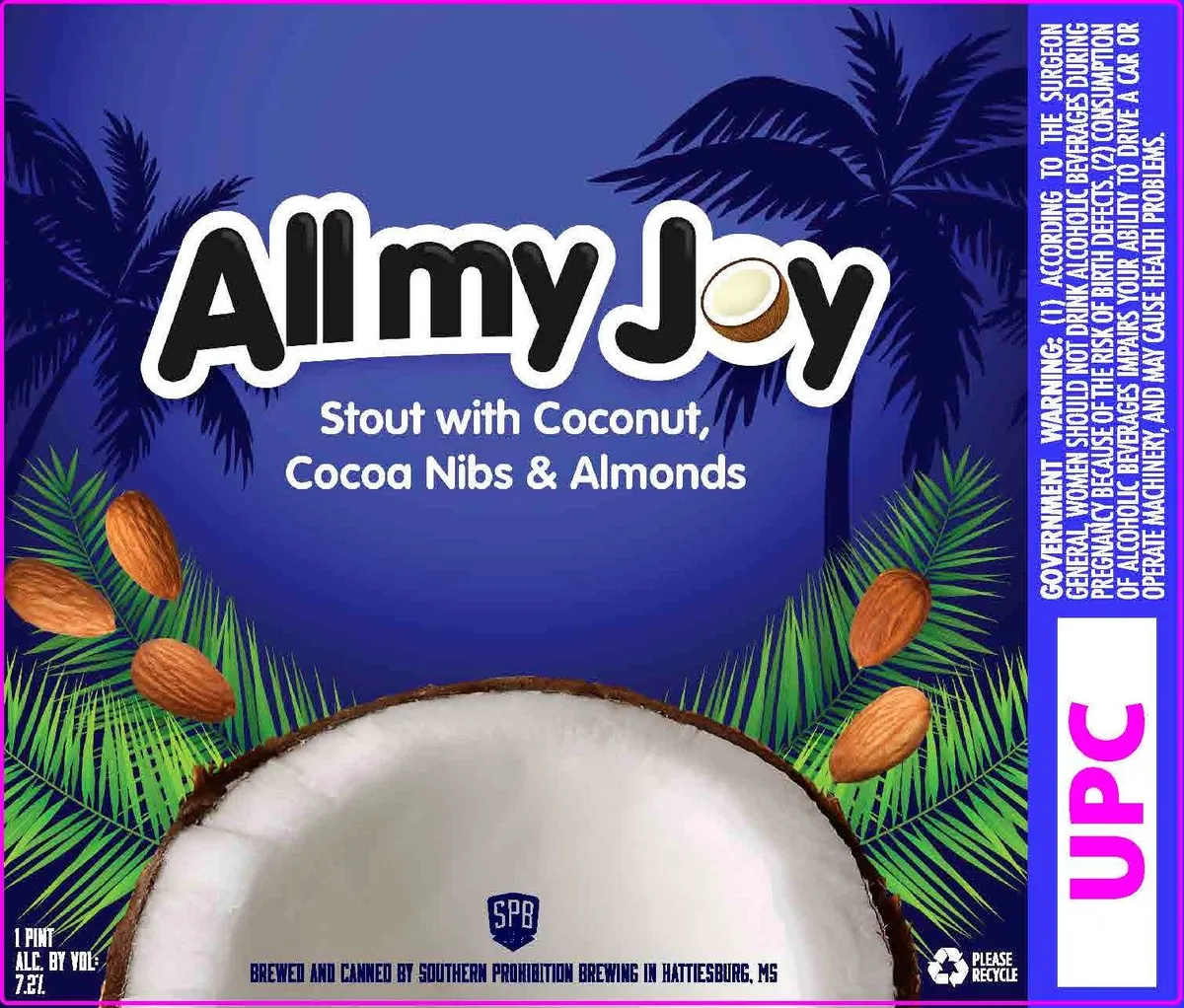 All My Joy — full label as filed with TTB