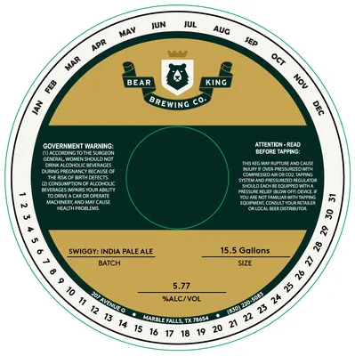 Swiggy India Pale Ale label