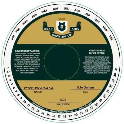 Swiggy India Pale Ale label