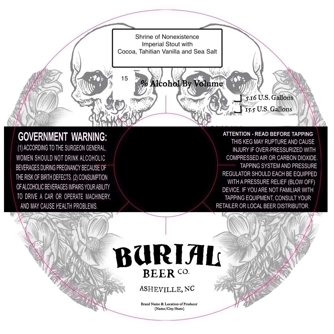 Shrine of Nonexistence — full label as filed with TTB