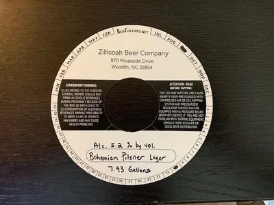 Bohemian Pilsner Lager label