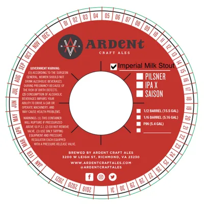 Imperial Milk Stout label