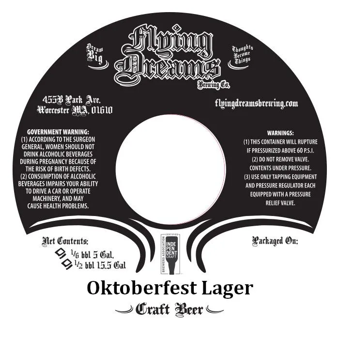 Oktoberfest Lager — full label as filed with TTB