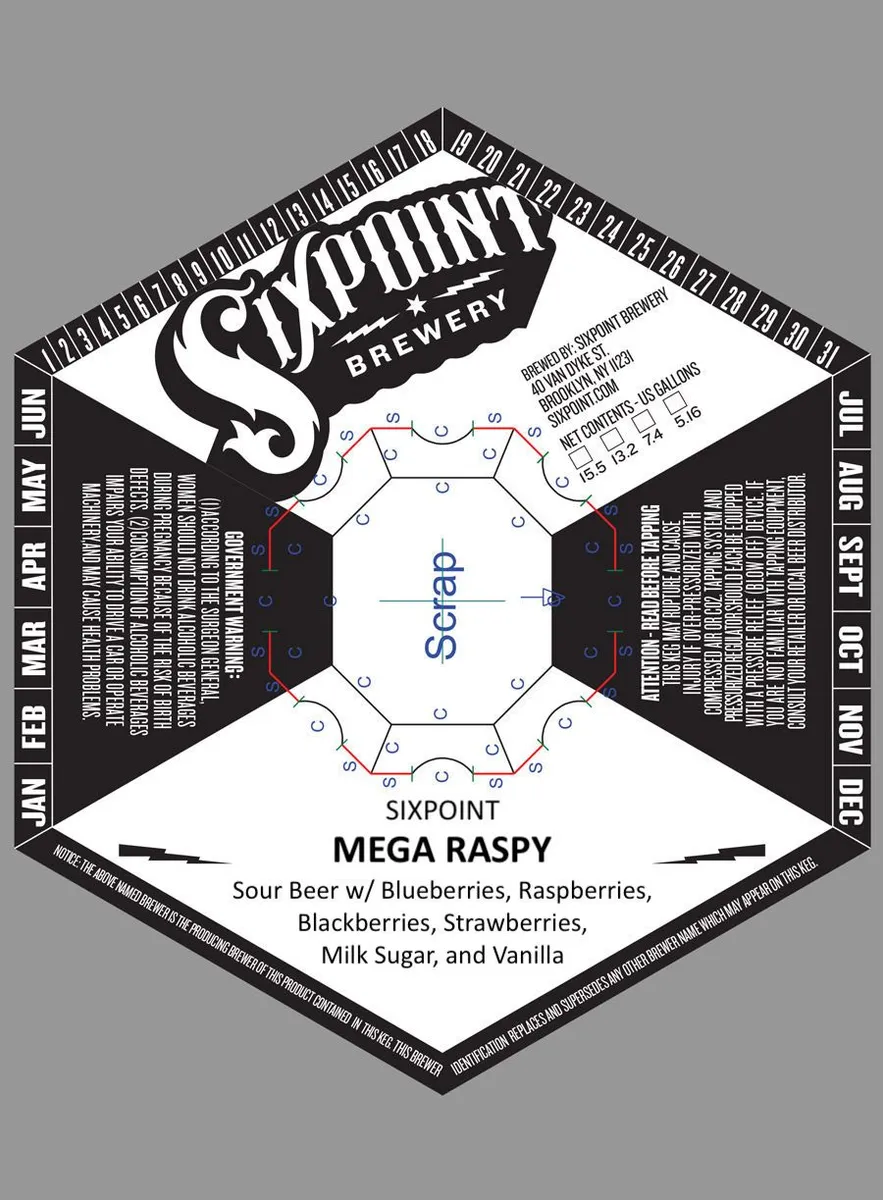 Mega Raspy — full label as filed with TTB