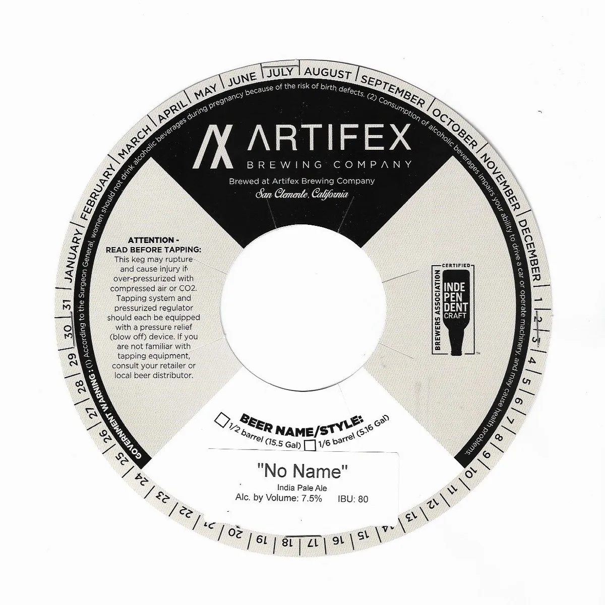 No Name — full label as filed with TTB